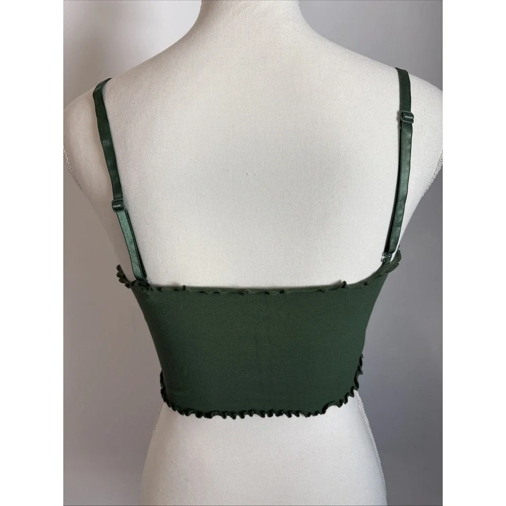 Intimately Free People Crop Top M/L Green Seamless Convertible Strap‎ Brami